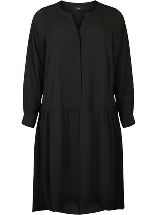 ZizziMidi-Kleid mit langen Ärmeln, Black, Packshot image number 0