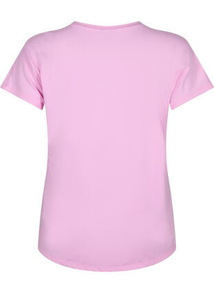 Zizzi Kurzarm Trainingsshirt, Pastel Lavender, Packshot image number 1