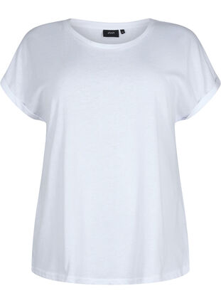 Zizzi2er-Pack kurzärmlige T-Shirts, Bright White / Black, Packshot image number 2