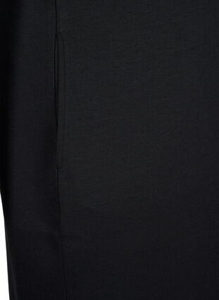 Zizzi Sweatshirtkleid mit kurzen Ärmeln aus Modal-Mix, Black, Packshot image number 3