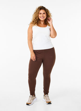 ZizziGefütterte Baumwollleggings., Chocolate Martini, Model image number 0