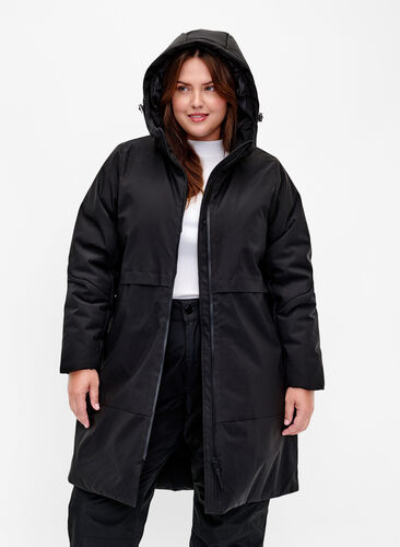 ZizziWinterjacke mit verstellbarer Taille, Black, Model image number 0