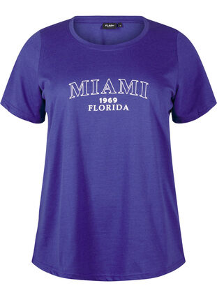 ZizziFLASH - T-Shirt mit Motiv, Royal Blue Miami, Packshot image number 0