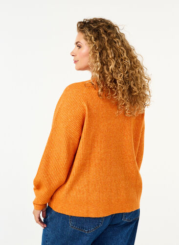 ZizziRippenstrick Strickjacke mit Knöpfen, Marmelade Mel., Model image number 1