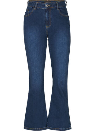 ZizziEllen Bootcut-Jeans mit hoher Taille., Dark Blue, Packshot image number 0