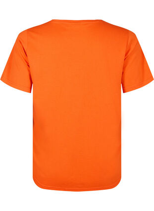 Zizzi FLASH - T-Shirt mit Motiv, Orange.com, Packshot image number 1