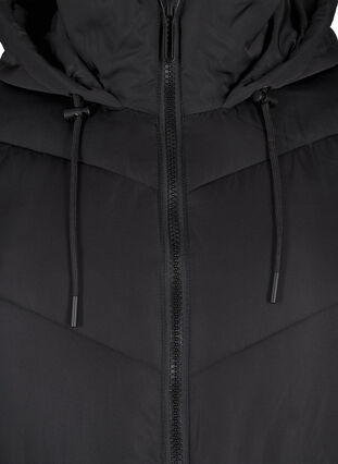 ZizziMittellange Pufferjacke mit Kapuze, Black, Packshot image number 2