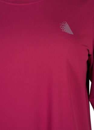 Zizzi Trainingsbluse mit 3/4 Ärmeln, Anemone, Packshot image number 2