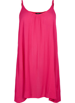 Zizzi Einfarbiges Trägerkleid aus Viskose, Bright Rose, Packshot image number 0