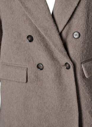 ZizziWollblazer mit angerauter Textur, Desert Taupe Mel., Packshot image number 2