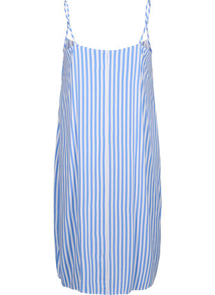 Zizzi FLASH – Gestreiftes Trägerkleid aus Viskose, L. Blue White Stripe, Packshot image number 1