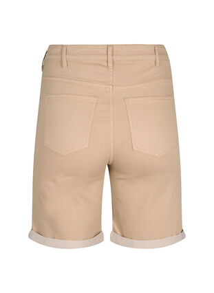 Zizzi Eng anliegende Denim-Shorts mit hoher Taille, Nomad, Packshot image number 1