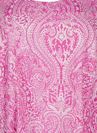 ZizziKurzärmeliges, bedrucktes Baumwollkleid, Shocking P. Paisley , Packshot image number 2