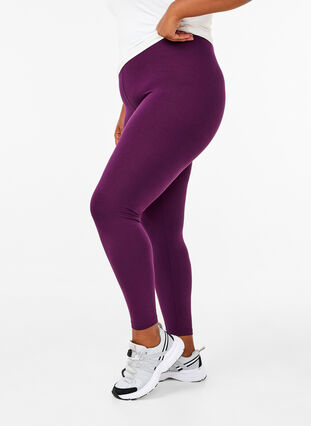 ZizziBasic Leggings aus Viskose, Potent Purple, Model image number 0