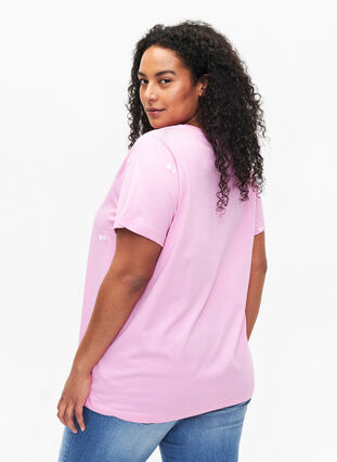 Zizzi T-Shirt aus Bio-Baumwolle mit Schleifen, Roseb. W. Bow Emb., Model image number 1