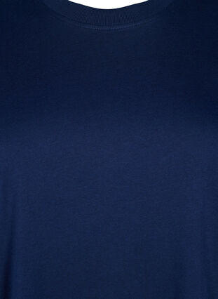 ZizziBasic-T-Shirt aus Baumwolle mit Rundhalsausschnitt, Navy Blazer, Packshot image number 2