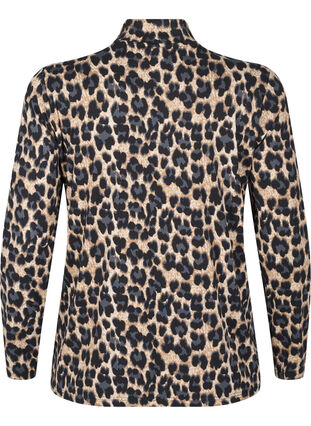 ZizziFLASH - Langärmelige Bluse mit Rollkragen, Leopard Print , Packshot image number 1