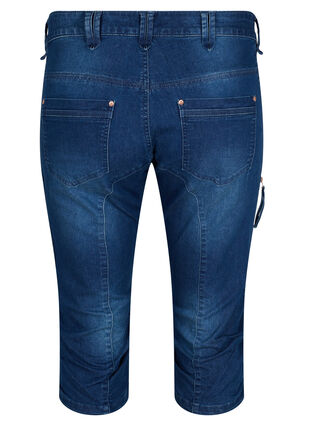 ZizziSlim Fit Caprijeans mit Taschen, Dark blue denim, Packshot image number 1