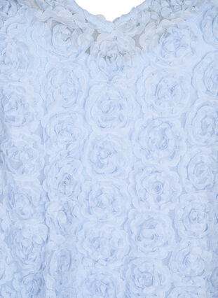 Zizzi Partykleid mit 3D-Blumen, Cashmere Blue, Packshot image number 2