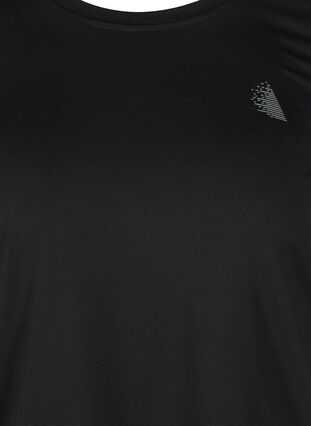 Zizzi Trainingsbluse mit 3/4 Ärmeln, Black, Packshot image number 2