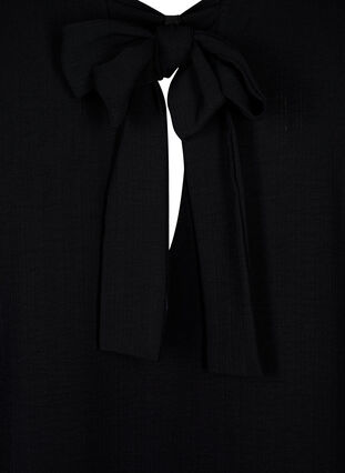 Zizzi Kurzes Kleid mit Schleifen-Detail hinten, Black, Packshot image number 3